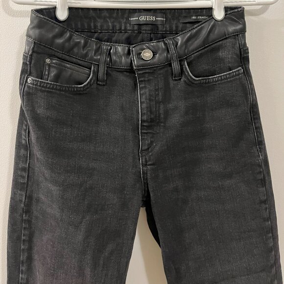 Guess Women's 1981 Straight Leg Jeans, Size 26, Black - Picture 3 of 8